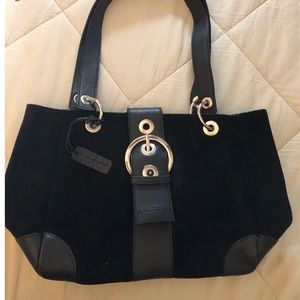 Black leather purse